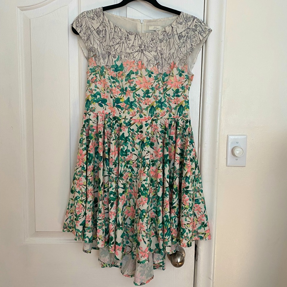 A-Line Floral Dress- Lily Brand